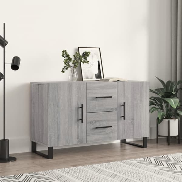 skænk 100x36x60 cm konstrueret træ grå sonoma-eg