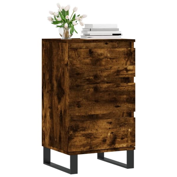 skænk 40x35x70 cm konstrueret træ røget egetræsfarve