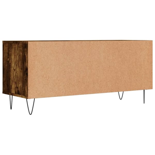 tv-bord 100x34,5x44,5 cm konstrueret træ røget egetræsfarve