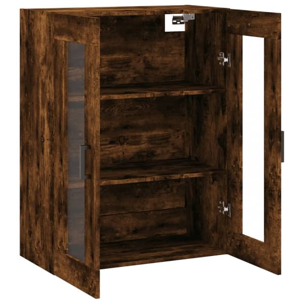 væghængt skab 69,5x34x90 cm konstrueret træ røget sonoma-eg