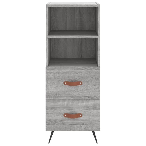 skænk 34,5x34x90 cm konstrueret træ grå sonoma-eg