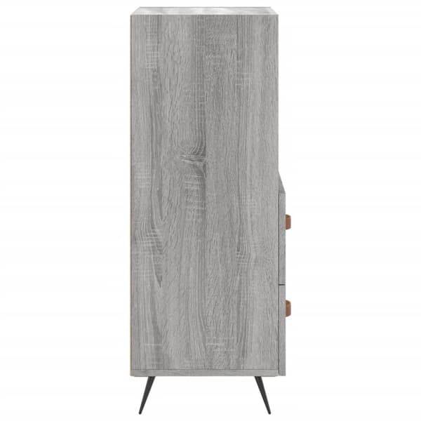 skænk 34,5x34x90 cm konstrueret træ grå sonoma-eg