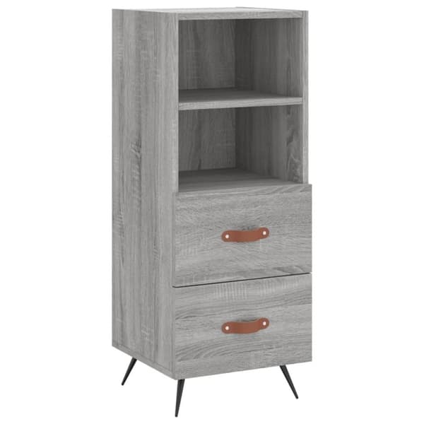 skænk 34,5x34x90 cm konstrueret træ grå sonoma-eg