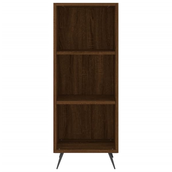 hyldeskab 34,5x32,5x90 cm konstrueret træ brun egetræsfarve