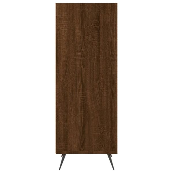 hyldeskab 34,5x32,5x90 cm konstrueret træ brun egetræsfarve