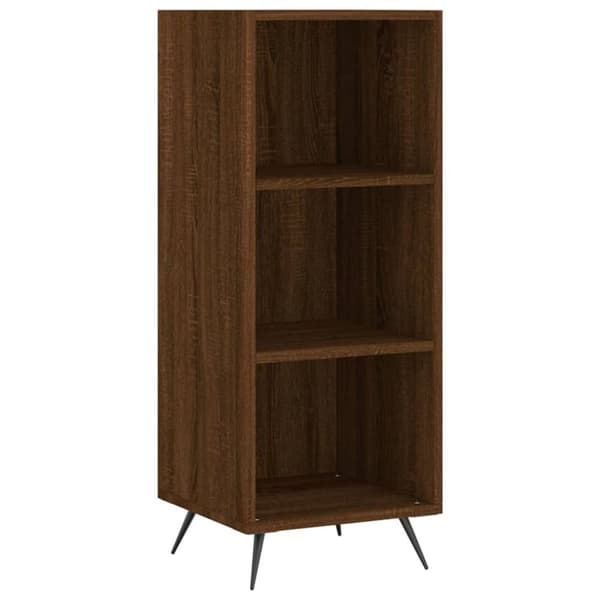 hyldeskab 34,5x32,5x90 cm konstrueret træ brun egetræsfarve