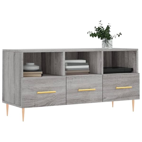 Tv-bänk grå sonoma 102x36x50 cm konstruerat trä