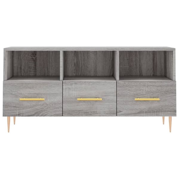 Tv-bänk grå sonoma 102x36x50 cm konstruerat trä