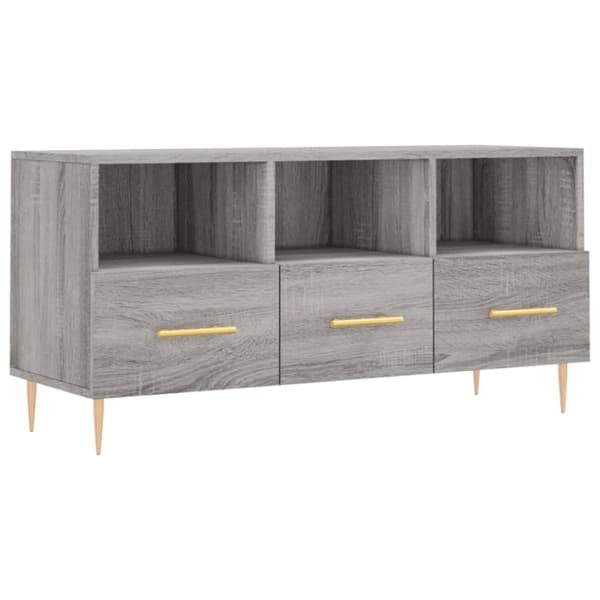 Tv-bänk grå sonoma 102x36x50 cm konstruerat trä