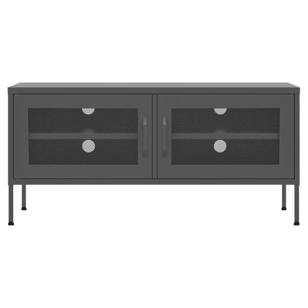 Tv-bänk antracit 105x35x50 cm stål
