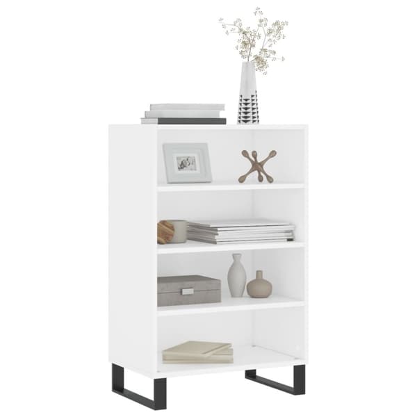 Högskåp vit 57x35x90 cm konstruerat trä