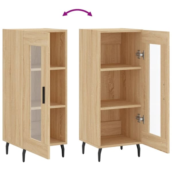 skænk 34,5x34x90 cm konstrueret træ sonoma-eg