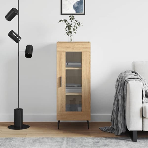 skænk 34,5x34x90 cm konstrueret træ sonoma-eg