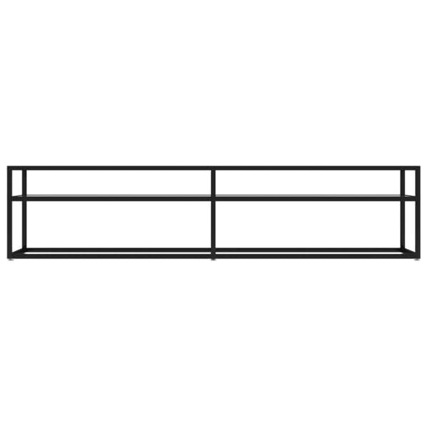 tv-bord 180x40x40,5 cm hærdet glas transparent