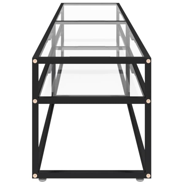 tv-bord 180x40x40,5 cm hærdet glas transparent