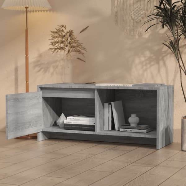 Tv-bänk grå sonoma 90x35x40 cm konstruerat trä