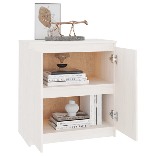skab 60x36x65 cm massivt fyrretræ hvid