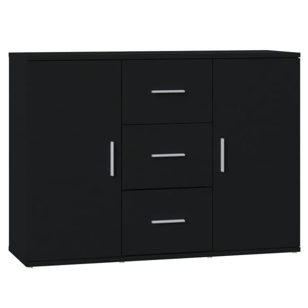 skænk 91x29,5x65 cm konstrueret træ sort