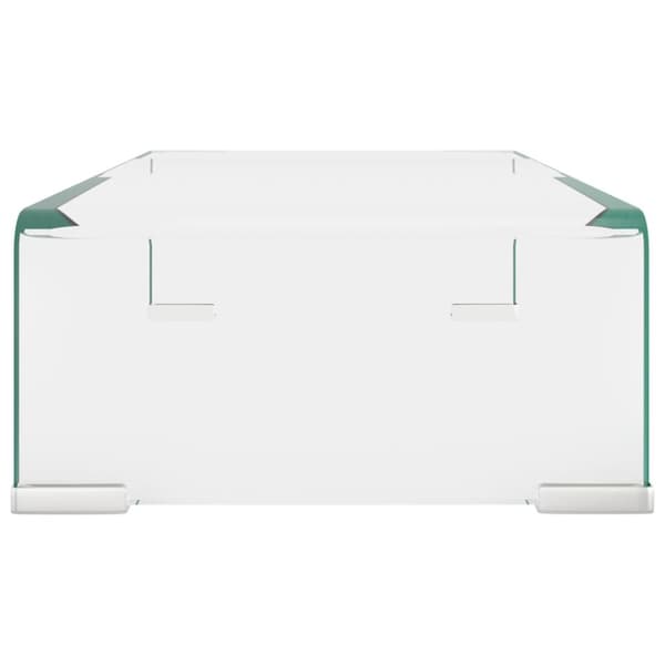 TV-bord/monitorstander klar glas 40x25x11 cm