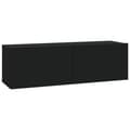 Pikkukuva 4 / 8: TV-seinäkaapit 4 kpl musta 100x30x30 cm