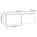 Pikkukuva 8 / 8: TV-seinäkaapit 4 kpl musta 100x30x30 cm