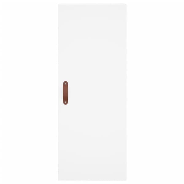 Högskåp vit 34,5x34x180 cm konstruerat trä
