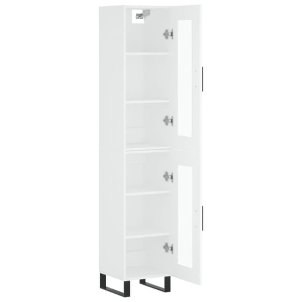 skab 34,5x34x180 cm konstrueret træ hvid