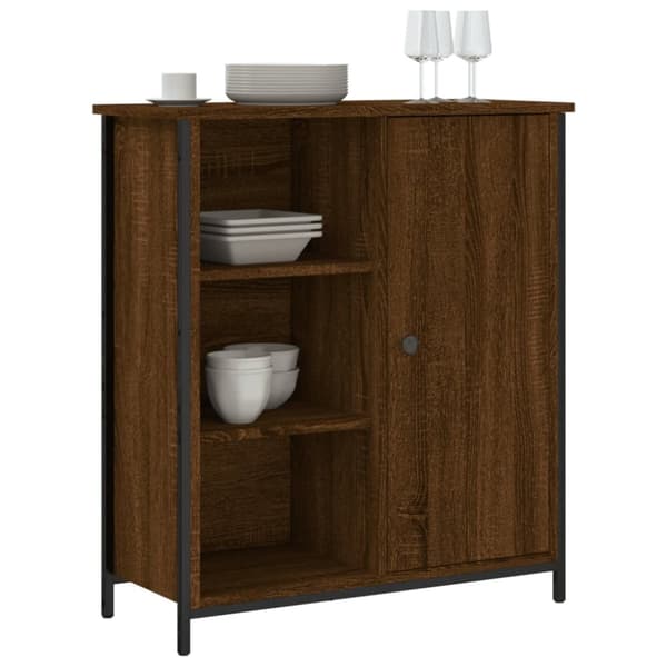 skab 70x30x80 cm konstrueret træ brun egetræsfarve