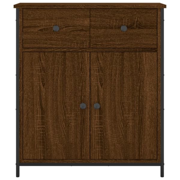 skab 70x30x80 cm konstrueret træ brun egetræsfarve