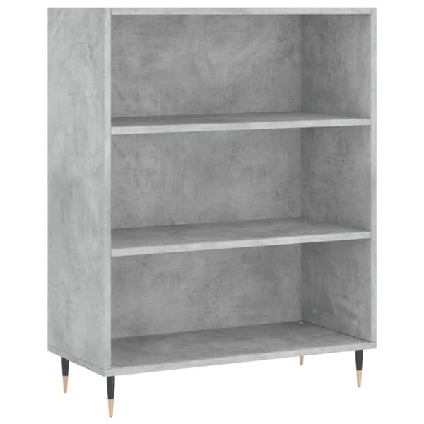 reol 69,5x32,5x180 cm konstrueret træ betongrå