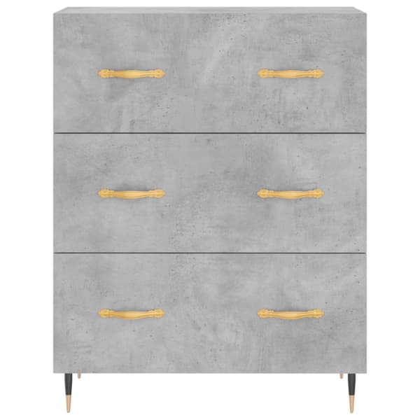Högskåp betonggrå 69,5x34x180 cm konstruerat trä