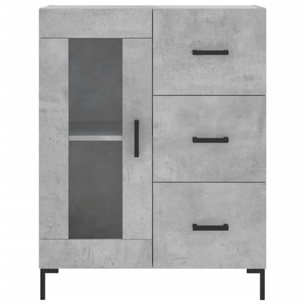 højskab 69,5x34x180 cm konstrueret træ betongrå
