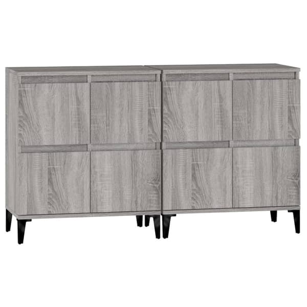 Senkit 2 kpl harmaa Sonoma 60x35x70 cm tekninen puu