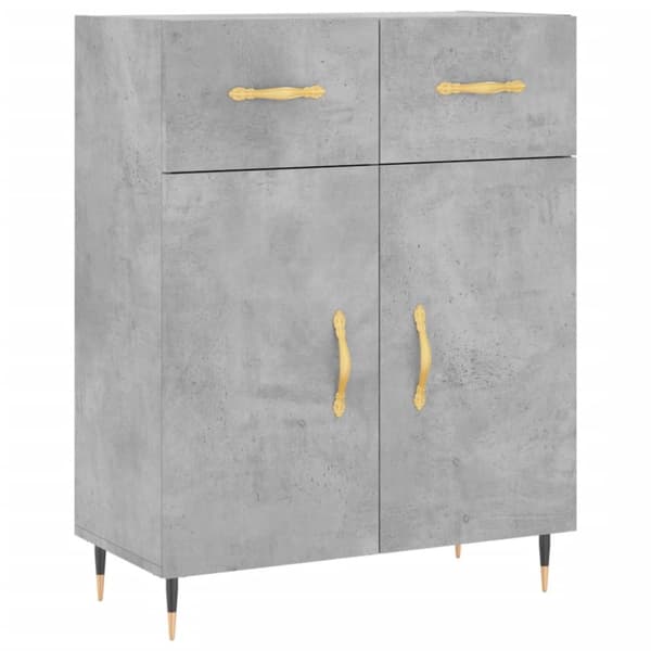 højskab 69,5x34x180 cm konstrueret træ betongrå