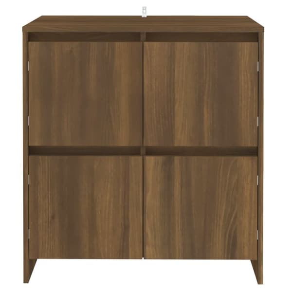 skænke 2 stk. 70x41x75 cm konstrueret træ brun egetræsfarve
