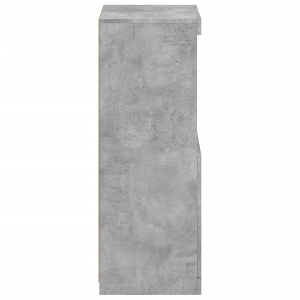 Senkki LED-valoilla betoninharmaa 41x37x100 cm