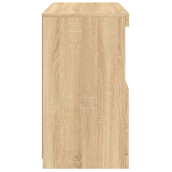 Senkki LED-valoilla Sonoma-tammi 60x37x67 cm