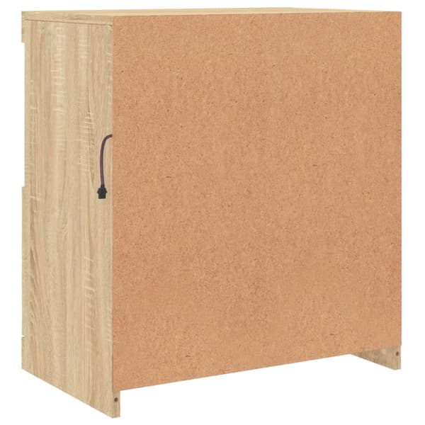 Senkki LED-valoilla Sonoma-tammi 60x37x67 cm