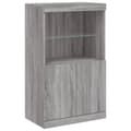Pikkukuva 3 / 10: Senkki LED-valoilla harmaa Sonoma 60,5x37x100 cm