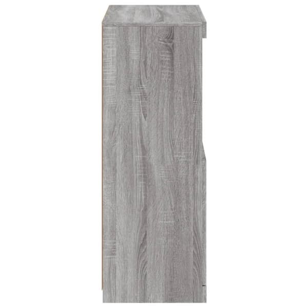 Senkki LED-valoilla harmaa Sonoma 60,5x37x100 cm