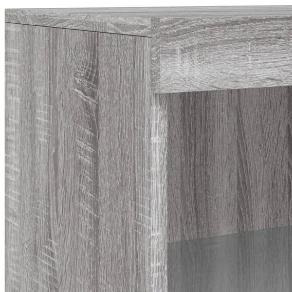 Senkki LED-valoilla harmaa Sonoma 60,5x37x100 cm