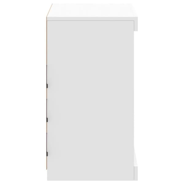 skænk med LED-lys 60,5x37x67 cm hvid