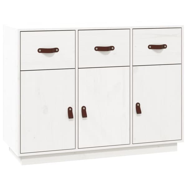 skænk 100x40x75 cm massivt fyrretræ hvid