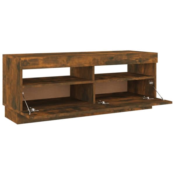 TV-taso LED-valoilla savutammi 100x35x40 cm