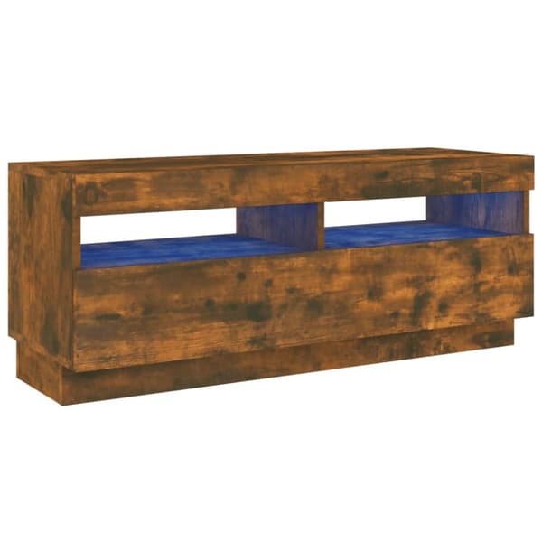 TV-taso LED-valoilla savutammi 100x35x40 cm