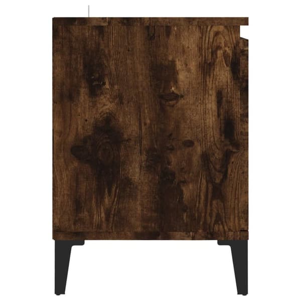 tv-skab med metalben 103,5x35x50 cm røget egetræsfarve