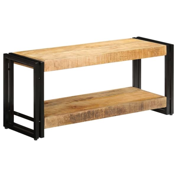 TV-taso 90x30x40 cm kiinteä mangopuu
