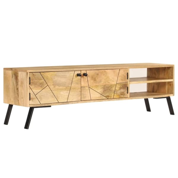tv-skab 140x30x40 cm massivt mangotræ
