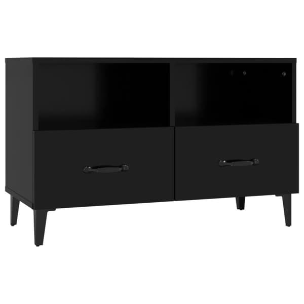 TV-taso musta 80x36x50 cm tekninen puu