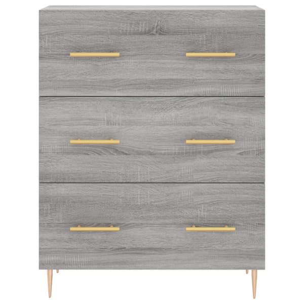 skænk 69,5x34x90 cm konstrueret træ grå sonoma-eg